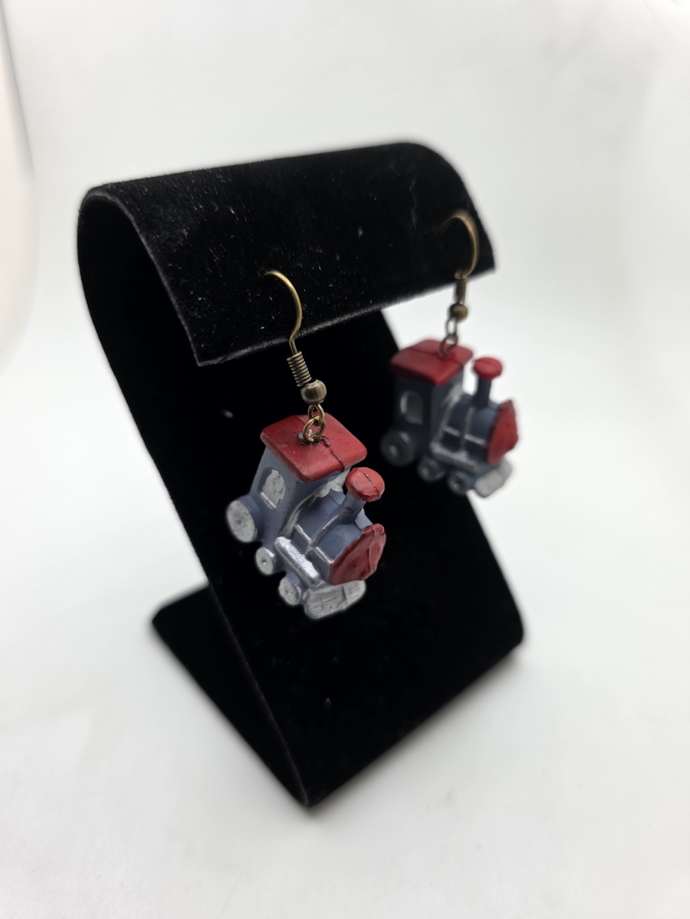 Train Engine Drop Earrings
